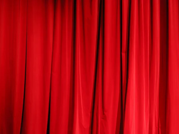 Teil Eines Roten Vorhangs Einem Theater Isoliertes Foto Großartig Als — Stockfoto