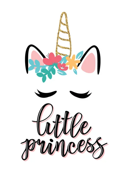 Vectorillustratie van Little Princess tekst Stockillustratie