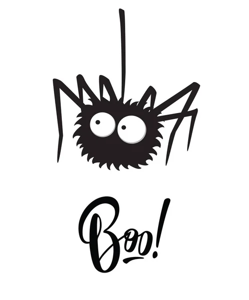 'Boo!' halloween lettering holiday inscription isolated to greeting cards, invitations or posters — Stock Vector