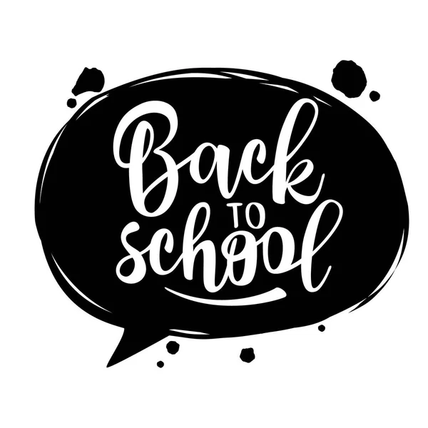 "Vissza az iskolába"betűkkel a banner tervezés — Stock Vector