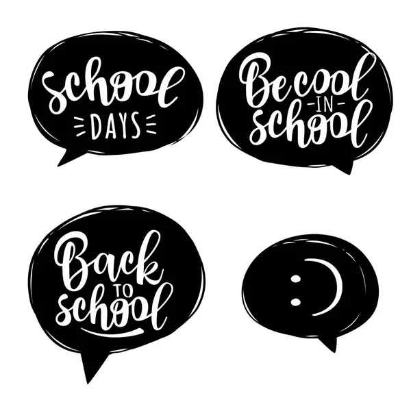 "Volver a la escuela "conjunto de letras para el diseño de banners — Vector de stock