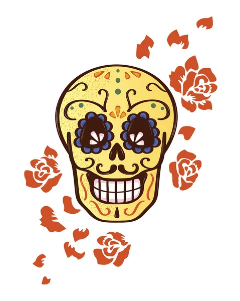 Día del vector muerto ilustración — Vector de stock