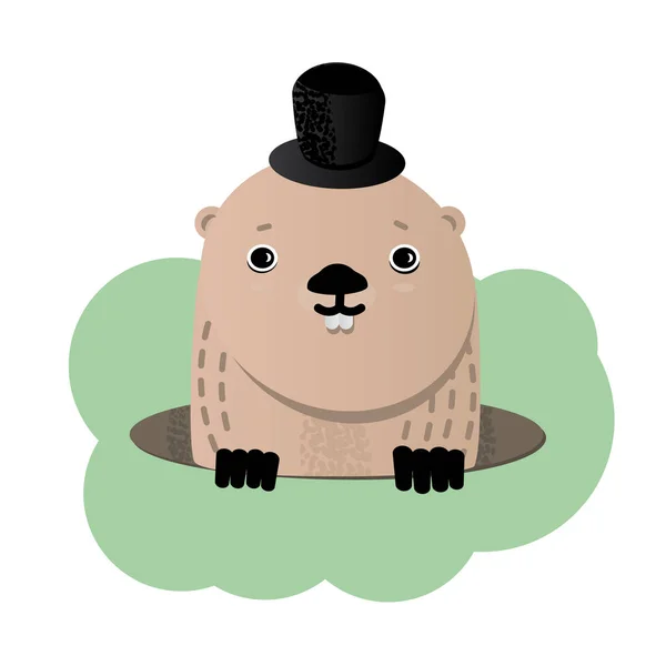 Happy Groundhog Day — Stock Vector