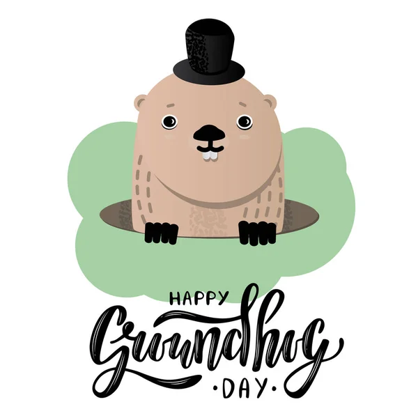 Fijne Groundhog Dag — Stockvector