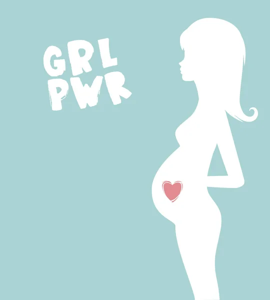 Векторная иллюстрация беременной девушки — стоковый вектор