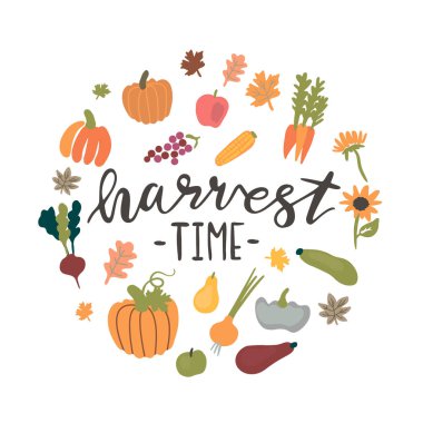 Hasat festivali için vektör çember çerçevesi