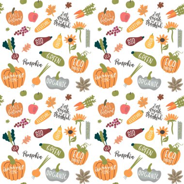 Hasat festivali için vektör dikişsiz desen