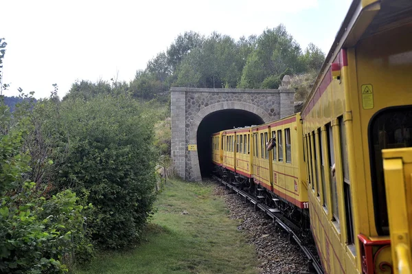 Latour Carol France Septembre 2018 Petit Train Jaune Des Pyrénées — Photo