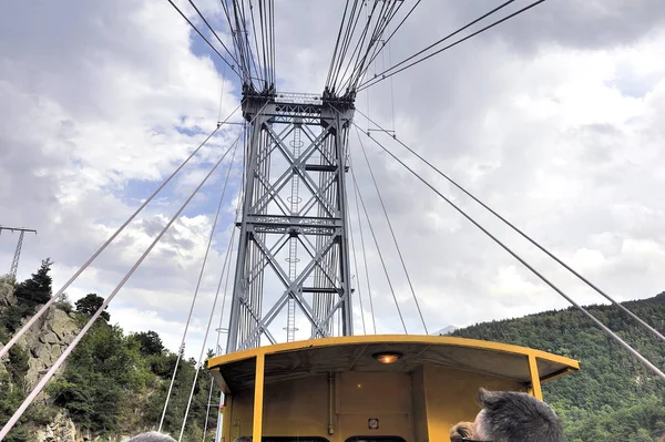 Latour Carol França Setembro 2018 Pequeno Trem Amarelo Dos Pirinéus — Fotografia de Stock