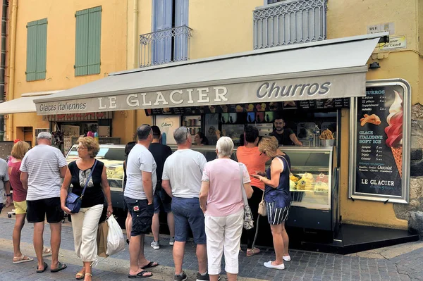 Collioure France Septembre 2018 Glacier Sur Port Collioure Connaît Grand — Photo