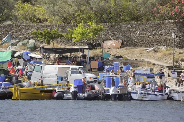 Cadaques Spain September 2018 Fishermen Dock Cove Foot Salvador Dali — Stock Photo, Image