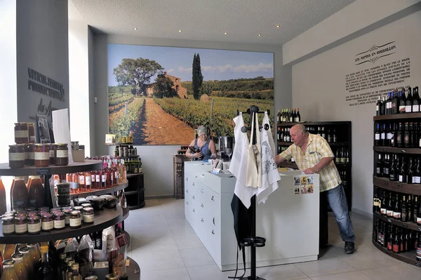 Thuir France September 2018 Exhibition Wine Shop Entrance Cellars Byrrh — Stock Photo, Image
