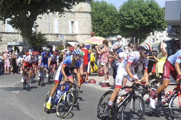Tour de France bisikletçilerin Geçişi — Stok fotoğraf