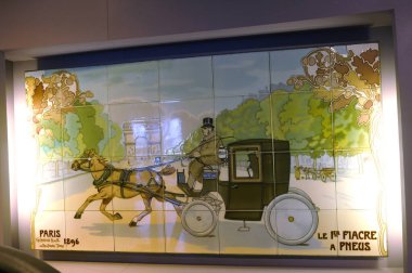 Eski Michelin reklamı seramik üzerine