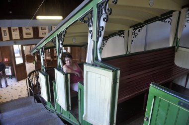 Puy de Sancy 'nin kanatlarında Mont-Dore' un Funicular 'ı