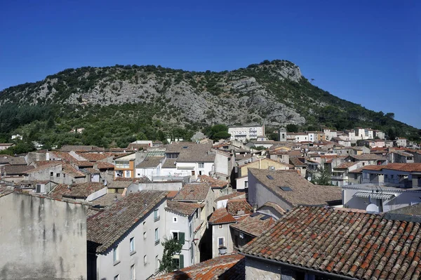 View of the roofs of Anduze from the top of the clock tower — Stockfoto