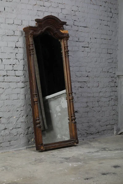 old mirror  on wall