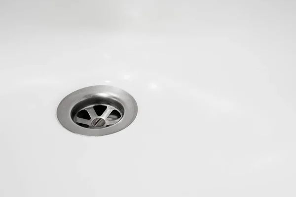 View Water Sink Drain Close Copy Space — Stock Photo, Image