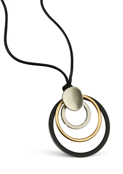 Sieraden hanger cirkel vorm, geïsoleerd op wit, clipping Pass — Stockfoto