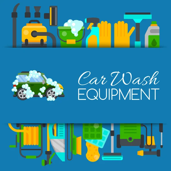 Car wash banner water transport cleaner background vector illustration. Washer car shower washing service auto vehicle cleaner station. Transportation care business concept.