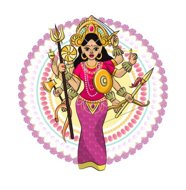 Hint tanrısı vektör Tanrıça ve tanrısal Idol Ganesha Hindistan illüstrasyon küme beyaz arka plan üzerinde izole Asya dindar din Hinduizm Tanrı katına