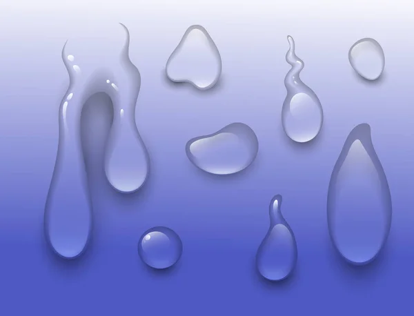 Realistic water splash drops liquid raindrop 3d realistic wave blue illustration