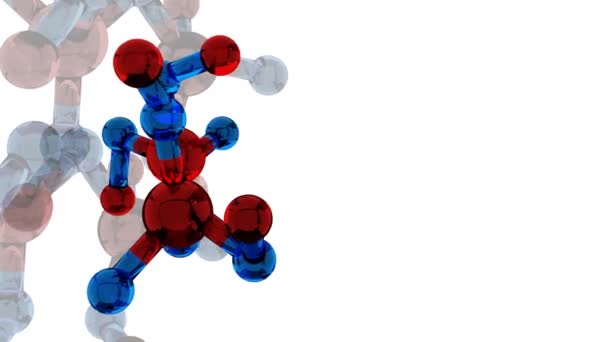 Animation Långsam Rörelse Molekyler Från Glas — Stockvideo