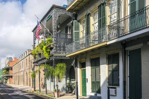 Fransız Mahallesi New Orleans Abd Tarihi Binalarda — Stok fotoğraf