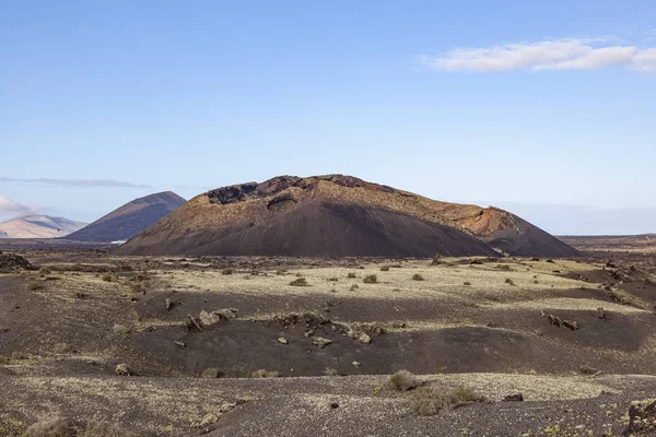 Vulkán Timanfaya Nemzeti Parkban Lanzarote Spanyolország — Stock Fotó