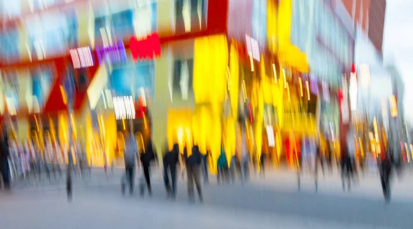 Menigte Van Mensen Aan Winkelstraat — Stockfoto