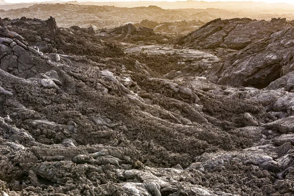 Stenen Van Vulkanische Stromen Geven Een Prachtige Natuurlijke Structuur — Stockfoto