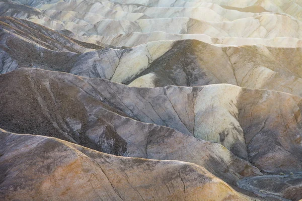 Zabriskie Noktası Otoyol 190 Furnance Creek Çiftliği Yakınında Yer Alan — Stok fotoğraf