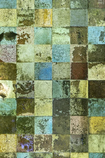 Old Dirty Enamel Mosaic Garden — Stock Photo, Image