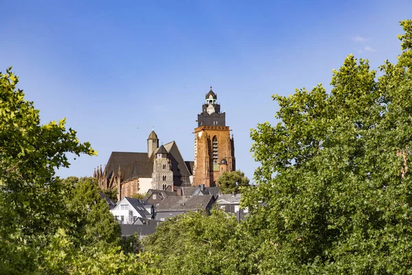 Vieux Pont Lahn Vue Sur Célèbre Dôme Wetzlar Allemagne — Photo