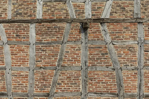 Detalle Casa Entramado Madera Neu Anspach Alemania — Foto de Stock