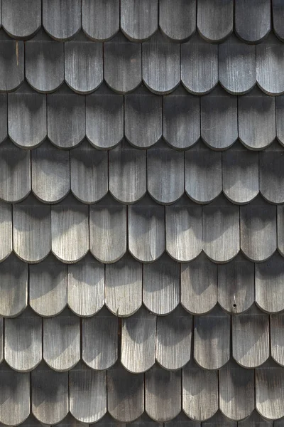 Techo Madera Antiguo Método Tradicional Para Techos Tejas Techo Batidos — Foto de Stock