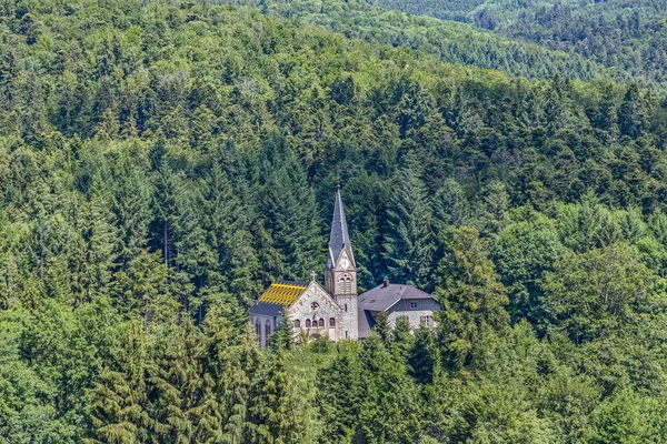 Iglesia Idílica Bosque Hohwald Alsacia Francia —  Fotos de Stock