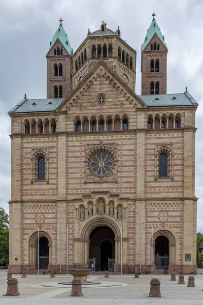 Věže Katedrály Seznamu Světového Dědictví Unesco Speyer Německo — Stock fotografie