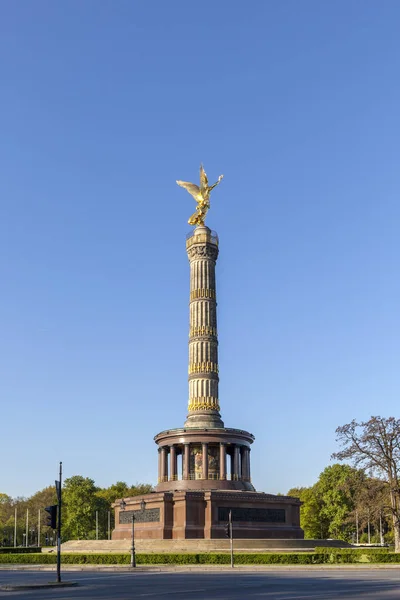 Siegessaule Перемоги Стовпця Берлін Німеччина Під Синє Небо — стокове фото