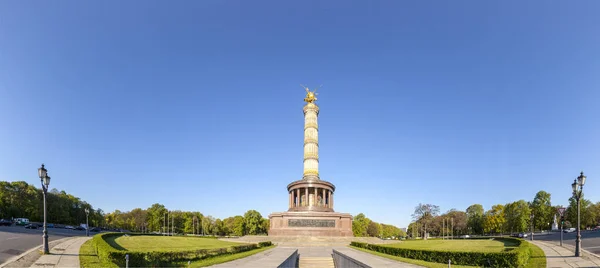 Siegessaule Zafer Anıtı Berlin Almanya Mavi Gökyüzü Altında — Stok fotoğraf