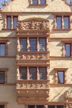 Maison des Tetes, Colmar şehir ortaçağ evde görünümünü