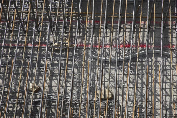 construction of the concrete foundation of a new house