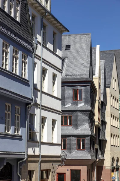 Frankfurt Neue Altstadt Rekonstruierte Altstadt Unter Blauem Himmel — Stockfoto