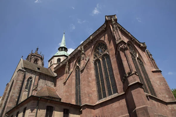 Sankt Georges Kyrka Selestat Stor Gotisk Kyrka Regionen Alsace Den — Stockfoto
