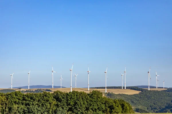 Wind Generator Rural Landscape Blue Sky Germany — Stock Photo, Image