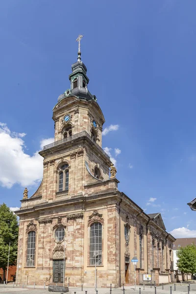 Uitzicht Oude Beroemde Kerk Sankt Johann Katholieke Kerk Werd Ingehuldigd — Stockfoto