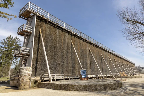 Buitenmuur Van Een Afstuderen Molen Voor Pekel Extractie Bad Nauheim — Stockfoto