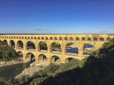 Pont du gart öğleden sonra ışık