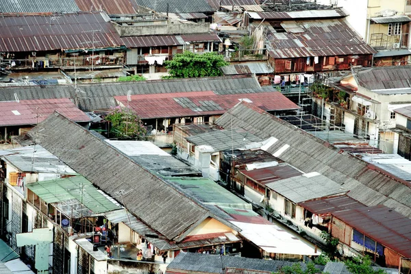 Barrio Pobre Río Chao Phraya — Foto de Stock