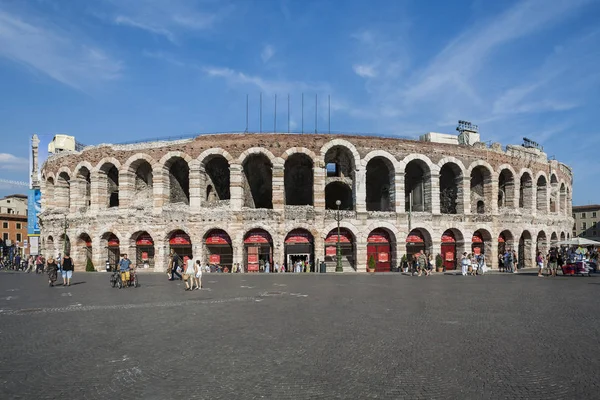 Arena Verona Italien Weitwinkelblick — Stockfoto